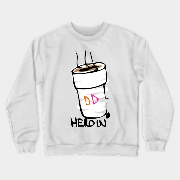 Heroin Doodle Black Crewneck Sweatshirt by Mijumi Doodles